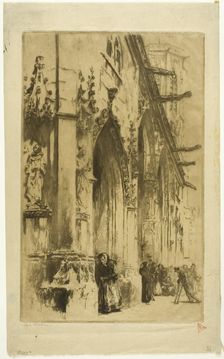 Entrance to Saint-Germain-l'Auxerrois, Paris, 1902. Creator: Edgar Chahine