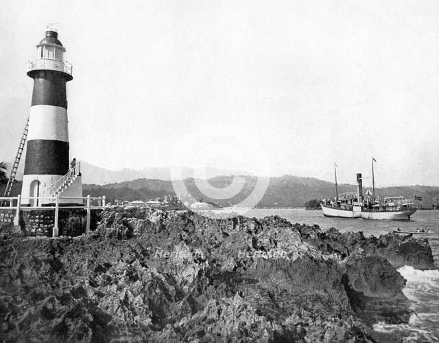 Entrance to Port Antonio, Jamaica, c1905.Artist: Adolphe Duperly & Son