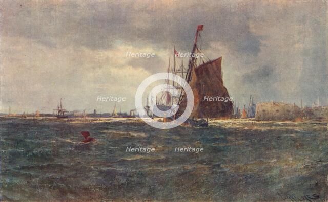 'Entrance to Portsmouth Harbour', late 19th Century (1906). Artist: Unknown.