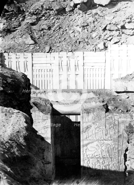 Entrance to ruins, Egypt, 1863-1864. Artist: Emmanuel Rouge