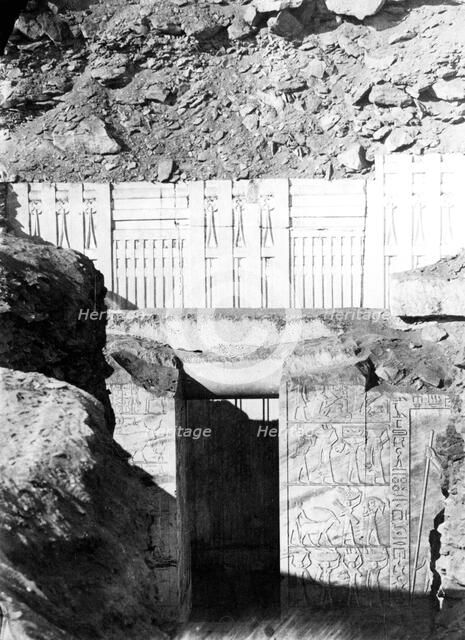 Entrance to ruins, Egypt, 1863-1864. Artist: Emmanuel Rouge