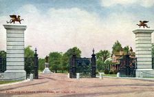 Entrance to Tower Grove Park, St Louis, Missouri, USA, 1907