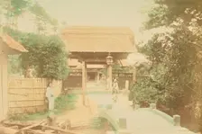 Entrance to Temple in Kamakura, 1897. Creator: Ogawa Kazumasa