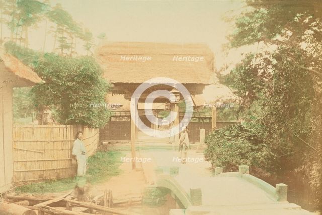 Entrance to Temple in Kamakura, 1897. Creator: Ogawa Kazumasa.