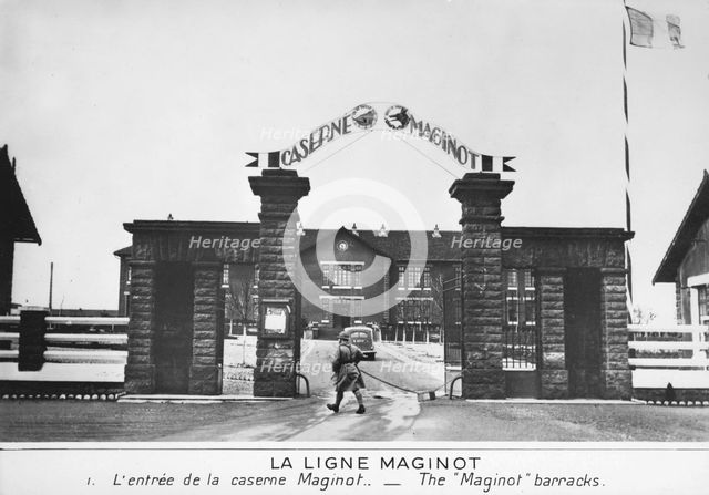 Entrance to the Maginot barracks, Maginot Line, France, c1935-1940. Artist: Anon