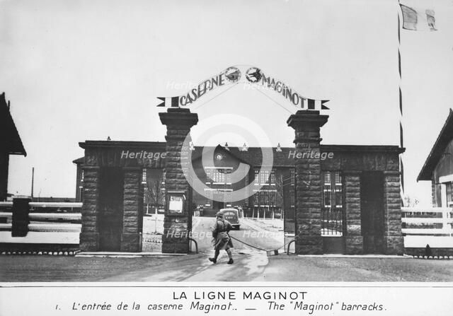 Entrance to the Maginot barracks, Maginot Line, France, c1935-1940. Artist: Anon