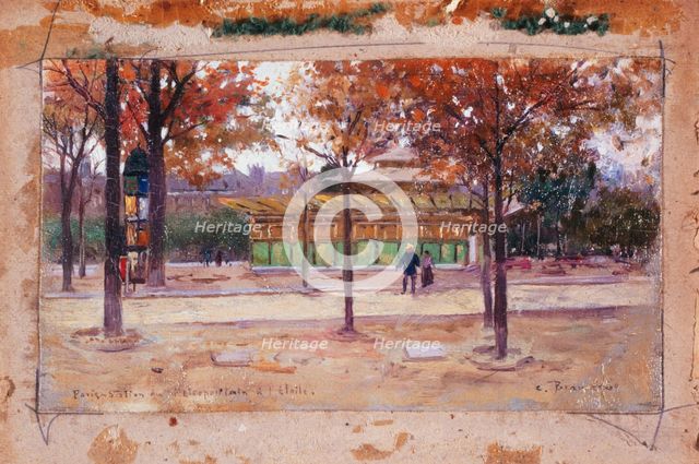 Entrance to the metro, Place de l'Etoile, between 1900 and 1907. Creator: Carlo Brancaccio.