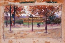 Entrance to the metro, Place de l'Etoile, between 1900 and 1907. Creator: Carlo Brancaccio