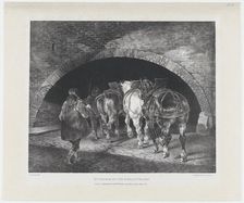 Entrance to the Adelphi Wharf, 1821. Creators: Theodore Gericault, Charles Joseph Hullmandel