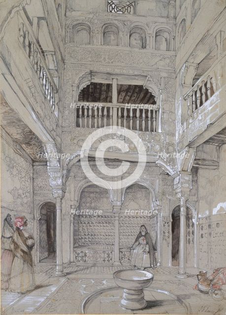 Entrance to the Baths at the Alhambra, c1830s. Artist: John Frederick Lewis.