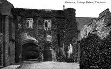 Entrance to the Bishop's Palace, Chichester, Sussex, early 20th century