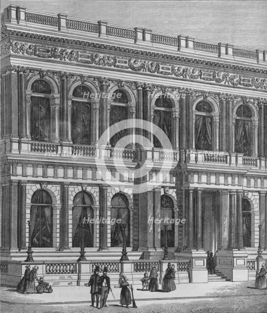 Entrance to the Carlton Club, Westminster, London, c1875 (1878). Artist: Unknown.