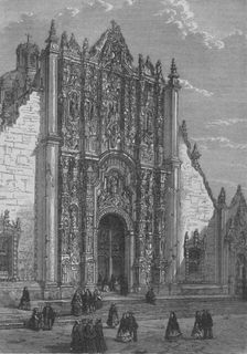 Entrance to the Cathedral of Mexico c1890