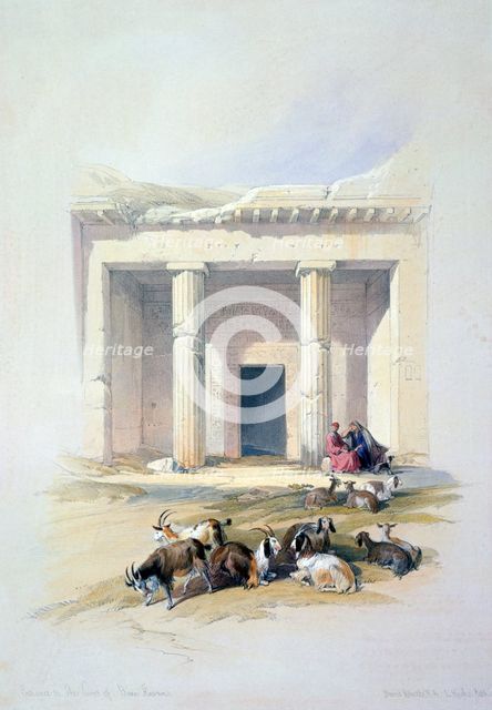 'Entrance to the Cave of Beni Hassan', 19th century. Artist: David Roberts