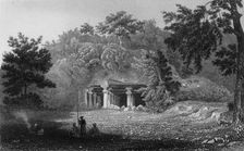 Entrance to the Cave of Elephanta 1835. Creator: William Purser