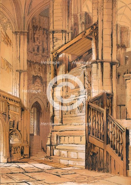 'Entrance to the Chapel of Edward the Confessor', c1840, (1864). Artist: Unknown.