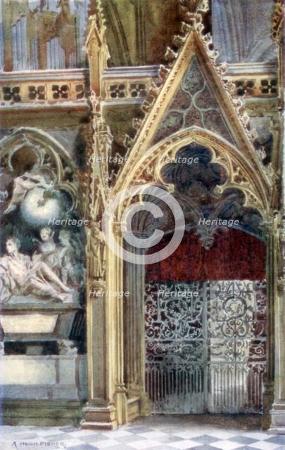 Entrance to the choir, Westminster Abbey, 1902. Artist: Alfred Hugh Fisher
