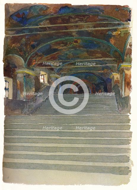 'Entrance to the Church of Elijah the Prophet, Yaroslav', c1900, (1905). Artist: Georges Kossiakoff.