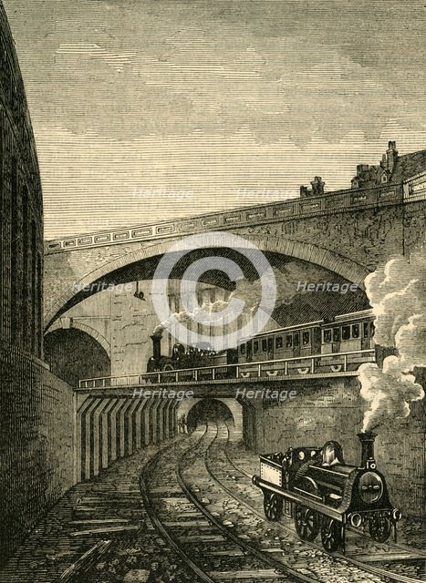 'Entrance to the Clerkenwell Tunnel from Farringdon Street', c1876. Creator: Unknown.