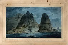 Entrance to the crater of the island of Amsterdam, Indian Ocean, 11 October 1804. Creator: Edward Hawke Locker