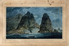 Entrance to the crater of the island of Amsterdam, Indian Ocean, 11 October 1804. Creator: Edward Hawke Locker