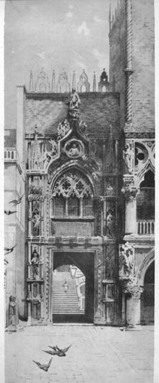 Entrance to the Doges Palace c1870, (1911). Artist: David Law