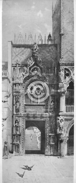 'Entrance to the Doges' Palace', c1870, (1911). Artist: David Law.