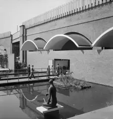 Entrance to the Downstream section, Festival of Britain site, South Bank, Lambeth, London, 1951. Artist: MW Parry