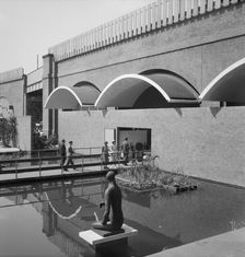 Entrance to the Downstream section, Festival of Britain site, South Bank, Lambeth, London, 1951. Artist: MW Parry