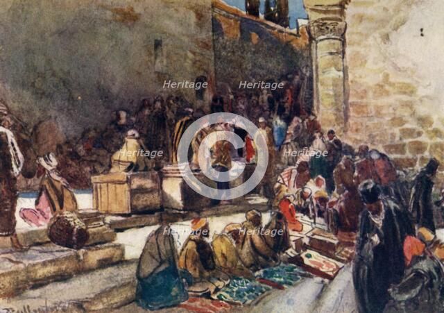 'Entrance to the Forecourt of the Church of the Holy Sepulchure. - Jerusalem', 1902. Creator: John Fulleylove.