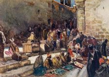 Entrance to the Forecourt of the Church of the Holy Sepulchure. - Jerusalem 1902. Creator: John Fulleylove