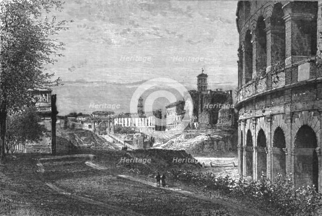 'Entrance to the Forum, looking North; A First Visit to Rome', 1875. Creator: Unknown.