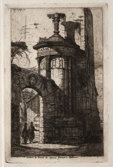 Entrance to the French Capuchin Convent at Athens, 1854. Creator: Charles Meryon (French, 1821-1868)