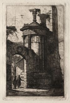 Entrance to the French Capuchin Convent at Athens, 1854. Creator: Charles Meryon (French, 1821-1868)