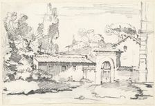 Entrance to the Gardens of the Villa Giulia, 1746/1749. Creator: Joseph-Marie Vien the Elder