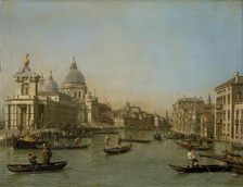 Entrance to the Grand Canal near the Punta della Dogana and Santa Maria della Salute, 1730-1745. Creator: Unknown