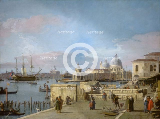 Entrance to the Grand Canal from the Molo, Venice, 1742/1744. Creator: Canaletto.