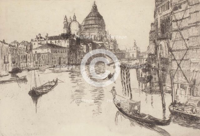 Entrance to the Grand Canal, Venice, 1880. Creator: Otto Henry Bacher.