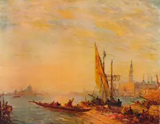 Entrance To The Grand Canal, Venice c1875. Artist: Felix Francois Georges Philibert Ziem
