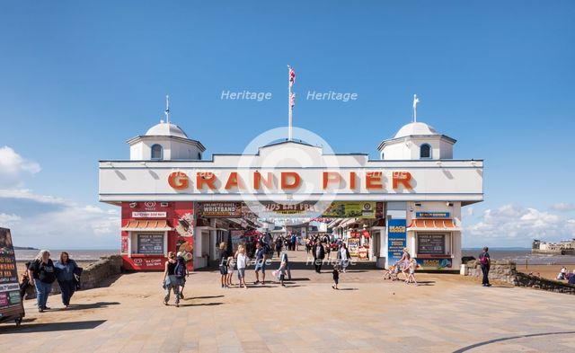 Entrance to the Grand Pier, Marine Parade, Weston-Super-Mare, North Somerset, c2010s Creator: Steven Baker.
