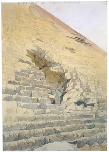 Entrance to the Great Pyramid, Egypt 19th century. Artist: Richard Phene Spiers