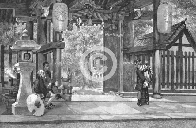 ''Entrance to the Great Shinto Temple at Kobe, Japan', 1891. Creator: Charles Edwin Fripp.