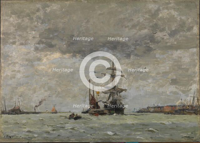 Entrance to the Harbor, 1890. Creator: Henry Ward Ranger.