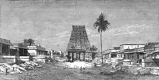 Entrance to the Pagoda of Conjeveram; Notes on the Ancient Temples of India 1875. Creator: Unknown
