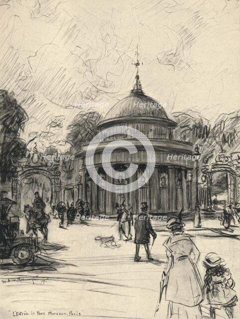 'Entrance to the Parc Monceau', 1915. Artist: Frank Milton Armington.
