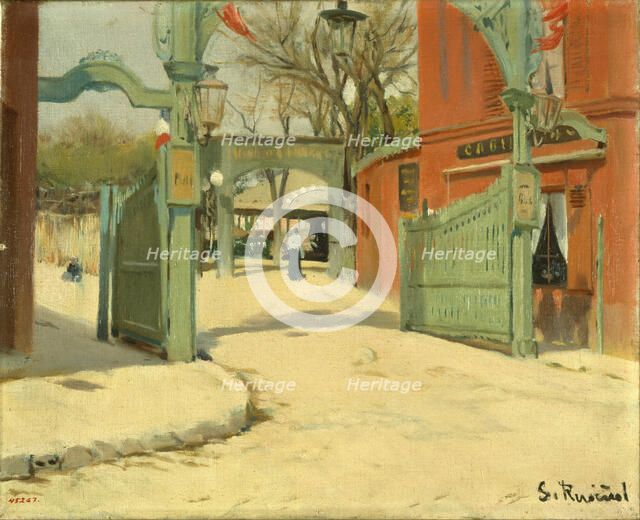 Entrance to the Park of the Moulin de la Galette. Artist: Rusiñol, Santiago (1861-1931)