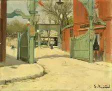 Entrance to the Park of the Moulin de la Galette. Artist: Rusiñol, Santiago (1861-1931)