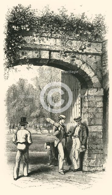 'Entrance to the Playing Fields', c1870.
