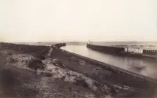 [Entrance to the Port of Boulogne], 1855. Creator: Edouard Baldus