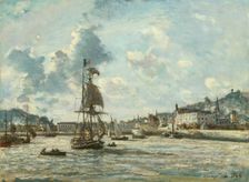 Entrance to the Port of Honfleur, 1863/64. Creator: Johan Barthold Jongkind